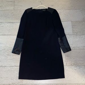 Rag and Bone knee length dress with leather detail